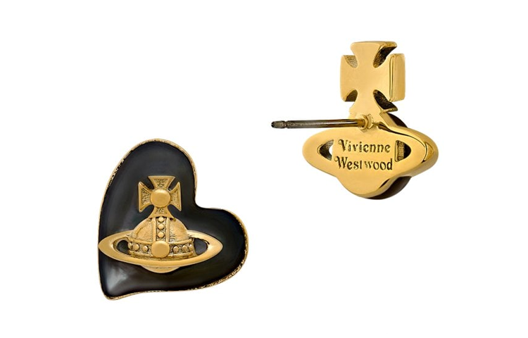 Vivienne Westwood Thomasina Heart Saturn Brass Earrings Unisex Gold 6201034302R 圖 3