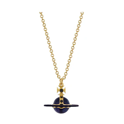 Vivienne Westwood Tiny Orb Enamel Pendant Necklace for Women - Gold. 6302039I-02R794