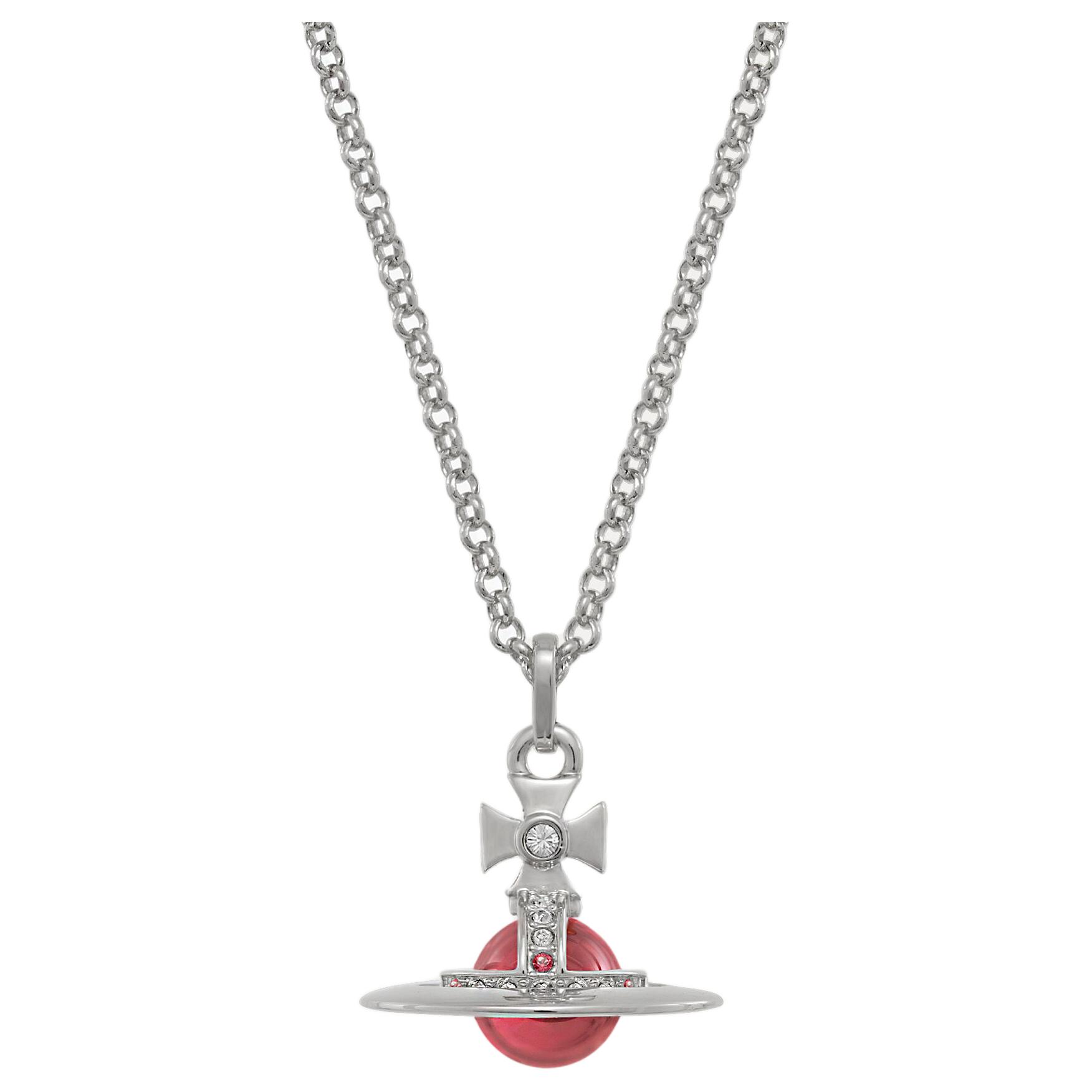 Vivienne Westwood Unisex Medium Tiny Orb Brass Necklace Red Silver. 6302022402P186-CN001 圖 2