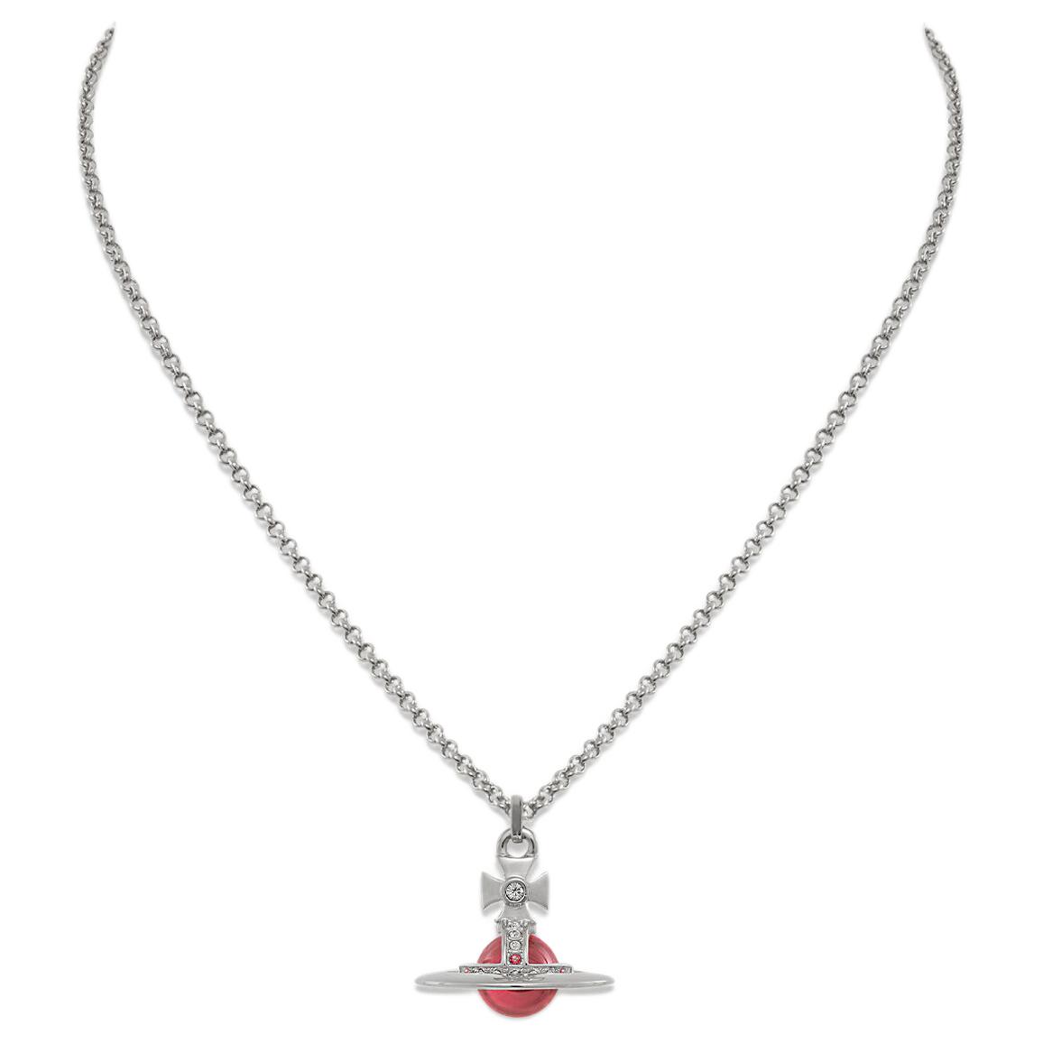 Vivienne Westwood Unisex Medium Tiny Orb Brass Necklace Red Silver. 6302022402P186-CN001 圖 3