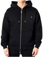 Vivienne Westwood Unisex Solid Black Zip-Up Hoodie Jacket 26020001-J0006-N401 Vivienne Westwood Unisex Solid Black Zip-Up Hoodie Jacket 26020001-J0006-N401