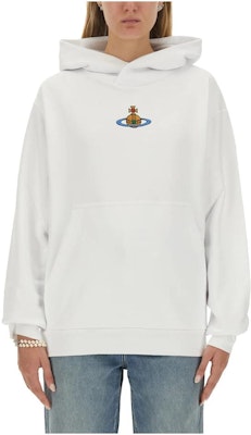 ヴィヴィアン・ウエストウッド ユニセックス ホワイト フーディ プルオーバースウェットシャツ 3I010003J0006A401 Shop ヴィヴィアン・ウエストウッド ユニセックス ホワイト フーディ プルオーバースウェットシャツ 3I010003J0006A401