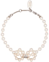 Vivienne Westwood Viviana Bow Bracelet White Unisex Couple Design With Rhinestones 6103007X02P103 Vivienne Westwood Viviana Bow Bracelet White Unisex Couple Design With Rhinestones 6103007X02P103