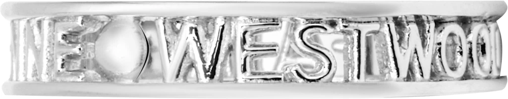 Order Vivienne Westwood Westminster 925 Silver Alphabet Carved Ring Unisex Silver. 640400016W004FJ