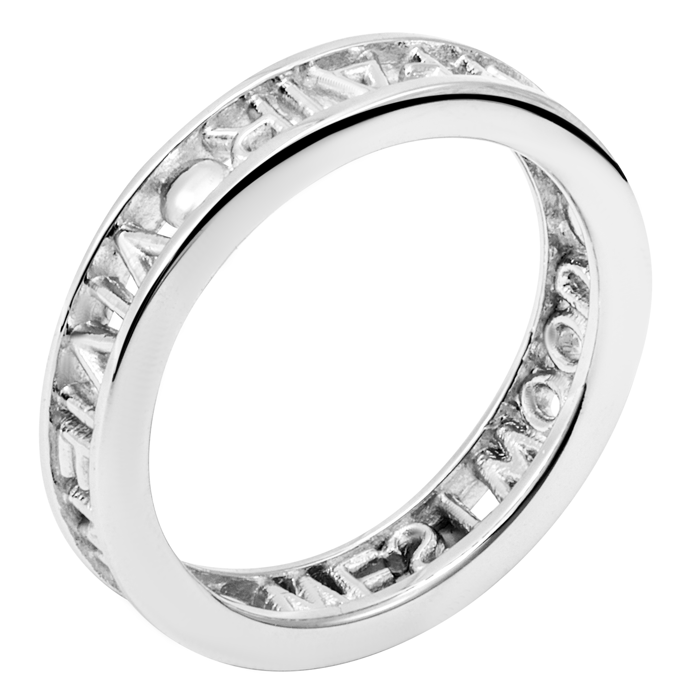 Shop ヴィヴィアン・ウエストウッド ウェストミンスター 925 シルバー アルファベット リング シルバー ユニセックス 640400016W004FJ