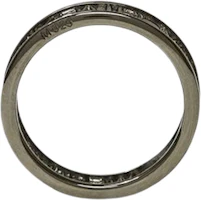 Shop Vivienne Westwood Westminster Letter Engraved 925 Silver Unisex Ring Gunmetal. 64040016S001S001