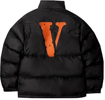 Jaket Musim Dingin Unisex VLONE Classic Big V Logo Bordir Hitam Orange. VLCT21002 Order Jaket Musim Dingin Unisex VLONE Classic Big V Logo Bordir Hitam Orange. VLCT21002