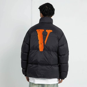 VLONE 經典大V標刺繡羽絨外套 黑橘 男女冬季款 VLCT21002 Cheap VLONE 經典大V標刺繡羽絨外套 黑橘 男女冬季款 VLCT21002