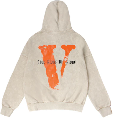 Vlone 破壞式寬鬆復古刷洗連帽衫 男女適用 VLHD24003-BE Buy Vlone 破壞式寬鬆復古刷洗連帽衫 男女適用 VLHD24003-BE