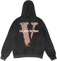 Order Vlone 復古大Logo水洗寬鬆連帽衫 男女通用 VLHD24003-BK