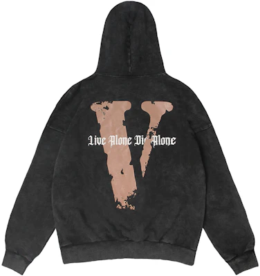 Vlone 復古大Logo水洗寬鬆連帽衫 男女通用 VLHD24003-BK Order Vlone 復古大Logo水洗寬鬆連帽衫 男女通用 VLHD24003-BK