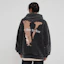 Shop Vlone 復古大Logo水洗寬鬆連帽衫 男女通用 VLHD24003-BK