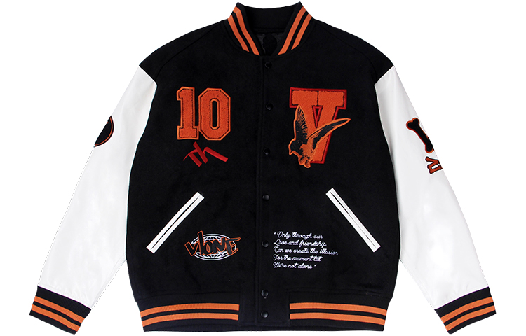 VLONE Embroidered Patchwork Baseball Jacket Unisex Couples Style VLBJ22001