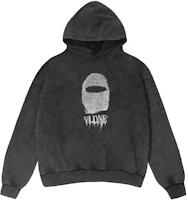 Lookbook Vlone 指紋大logo水洗寬版連帽衫 男女適穿 VLHD24004-BK