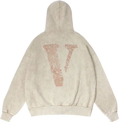 Vlone 指紋標誌寬鬆版連帽上衣 男女適穿 - 復古洗舊舒適款披頭帽衫 VLHD24004-BE Buy Vlone 指紋標誌寬鬆版連帽上衣 男女適穿 - 復古洗舊舒適款披頭帽衫 VLHD24004-BE
