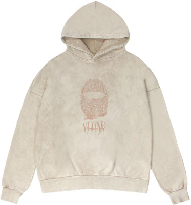 Vlone 指紋標誌寬鬆版連帽上衣 男女適穿 - 復古洗舊舒適款披頭帽衫 VLHD24004-BE Lookbook Vlone 指紋標誌寬鬆版連帽上衣 男女適穿 - 復古洗舊舒適款披頭帽衫 VLHD24004-BE