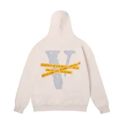 Vlone FRIENDS 3D Logo Print Oversized Zip-Up Hoodie Unisex VLZH24001
