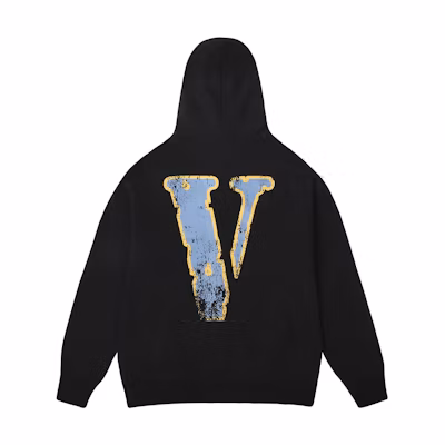 Vlone FRIENDS Retro Distressed Logo Hoodie Unisex Zip-Up Jacket VLZH24003