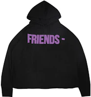 Vlone FRIENDS Series Hoodie Black Unisex Classic Large Logo Edition VLHD19002-BLACKPURPLE Vlone FRIENDS Series Hoodie Black Unisex Classic Large Logo Edition VLHD19002-BLACKPURPLE