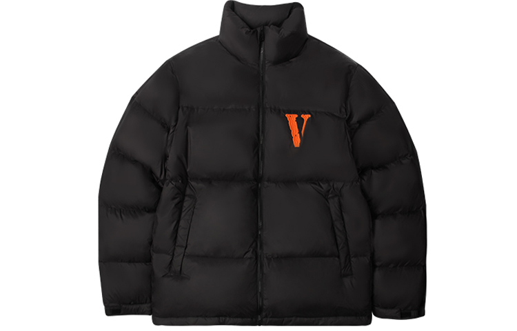 Lookbook VLONE ゴシック刺繍カラー パファージャケット ブラックオレンジ ユニセックス 冬用. VLCT21003