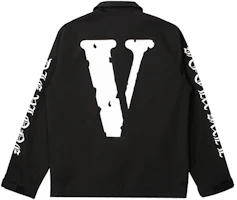 Vlone Gothic Letter Big V Logo Coaches Jacket Black/White Unisex VLCJ21001 Vlone Gothic Letter Big V Logo Coaches Jacket Black/White Unisex VLCJ21001