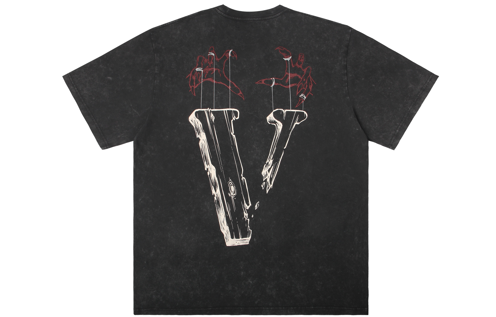 Vlone Large Logo Washed Cotton Oversized Tee - Unisex Short Sleeve. VLTE24003