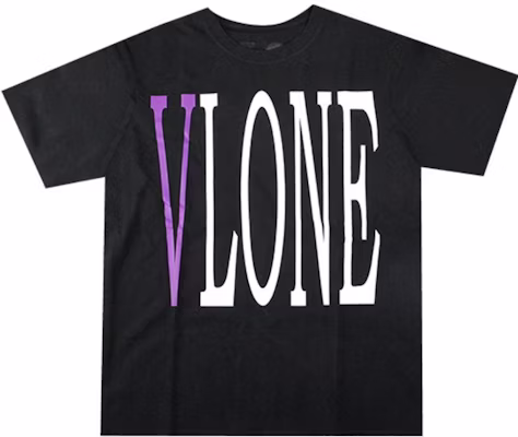 Camiseta Unisex Vlone Logo Grande Púrpura de Algodón Crewneck VLTE19001BLACK/PURPLE Buy Camiseta Unisex Vlone Logo Grande Púrpura de Algodón Crewneck VLTE19001BLACK/PURPLE