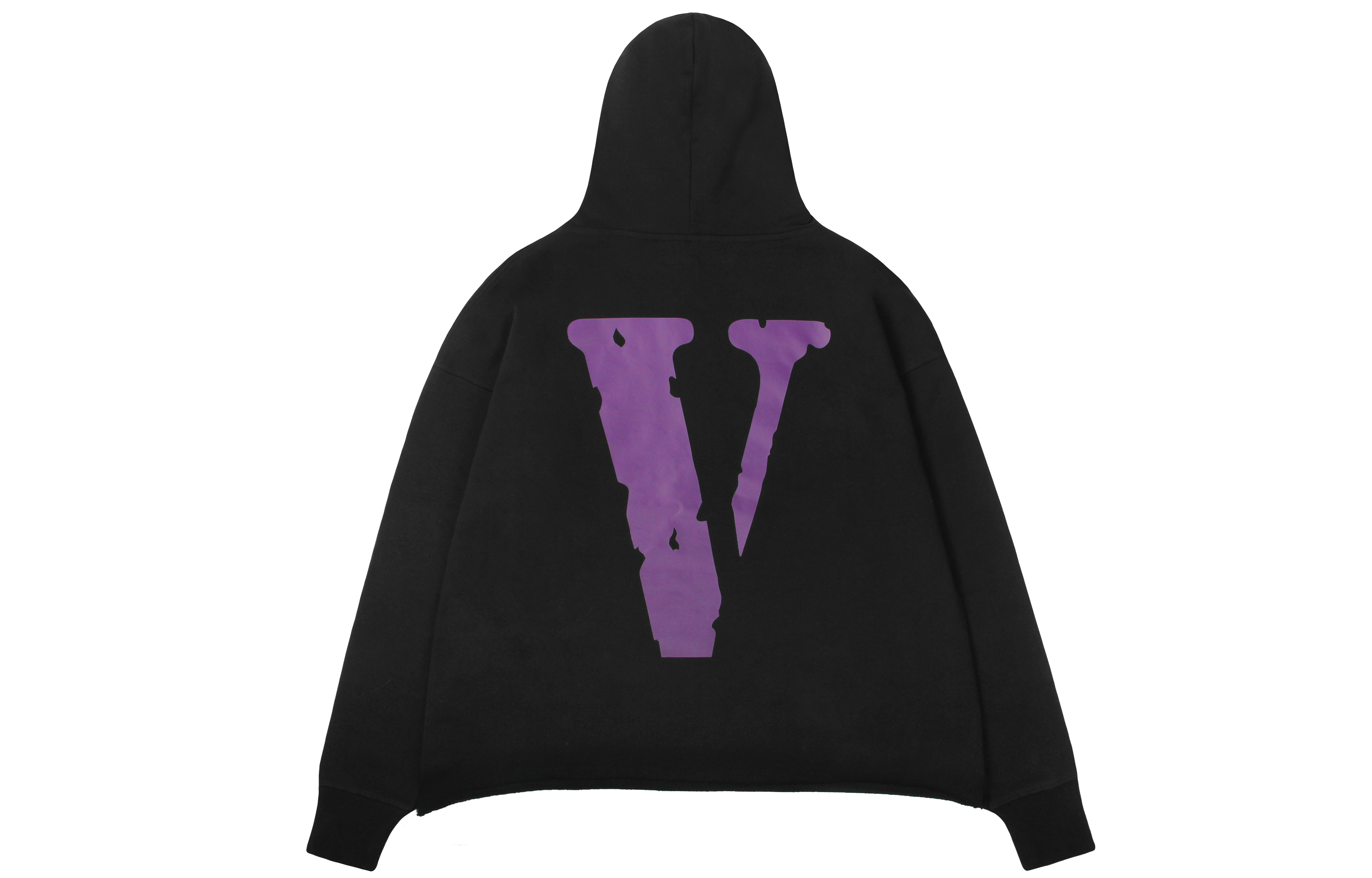 Vlone Staple Hoodie Black - Classic Big Logo Pullover Unisex Streetwear. VLHD19001-BLACKPURPLE
