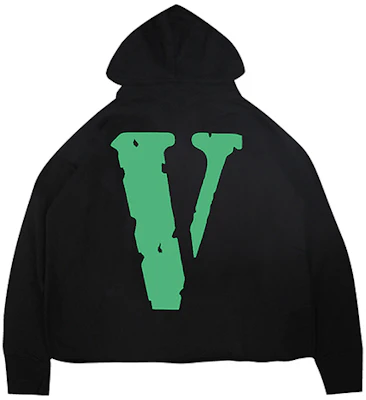Vlone Staple Pullover Hoodie Black/Green with Classic Logo Print Unisex HD-3 Buy Vlone Staple Pullover Hoodie Black/Green with Classic Logo Print Unisex HD-3