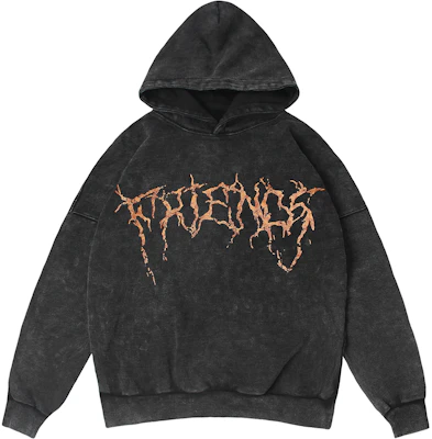 Hoodie Vlone Washed Loose Fit Unisex Pullover VLHD24002-BK Lookbook Hoodie Vlone Washed Loose Fit Unisex Pullover VLHD24002-BK