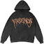 Lookbook Hoodie Vlone Washed Loose Fit Unisex Pullover VLHD24002-BK