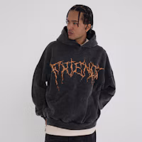 Purchase Vlone 水洗寬鬆版連帽衛衣 男女款 VLHD24002-BK