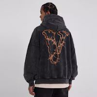 Sizing Vlone 水洗寬鬆版連帽衛衣 男女款 VLHD24002-BK