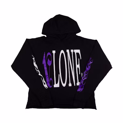 Vlone Palm Angels Hoodie Black/Purple