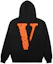 Order Vlone 黑色大V標誌破裂印花連帽外套 男女寬鬆版型 VLZPHD2023003