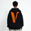 Purchase Vlone 黑色大V標誌破裂印花連帽外套 男女寬鬆版型 VLZPHD2023003
