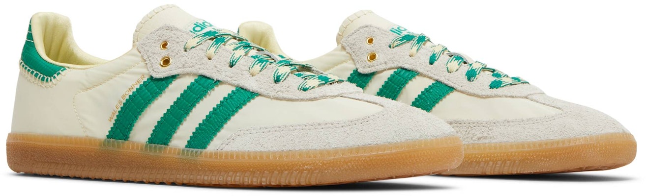 Wales Bonner x adidas Samba 'Cream White Bold Green' GY4344 Cheap Wales Bonner x adidas Samba 'Cream White Bold Green' GY4344