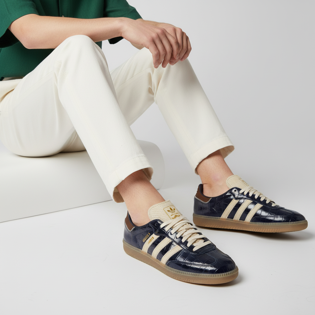 Order Wales Bonner x adidas Samba OG 'Croc - Azul Marino Universitario' JH9825