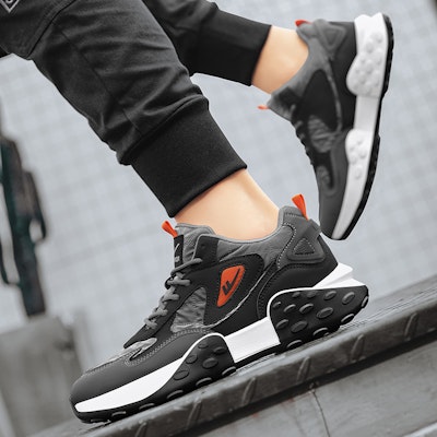 ウォリアー ダッドスニーカー (黒灰橙) WXY-F536C05 1