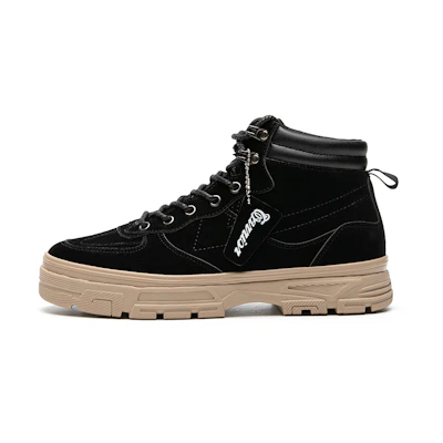 Warrior 'Black Retro Workwear Martin Boots'