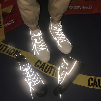 Warrior 'Glow-in-the-Dark High-Top Canvas White Grey' WXY-A767G01 Purchase Warrior 'Glow-in-the-Dark High-Top Canvas White Grey' WXY-A767G01