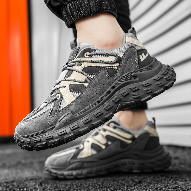 Warrior 'Guochao Thick Bottom Casual Grey Beige' 圖 11