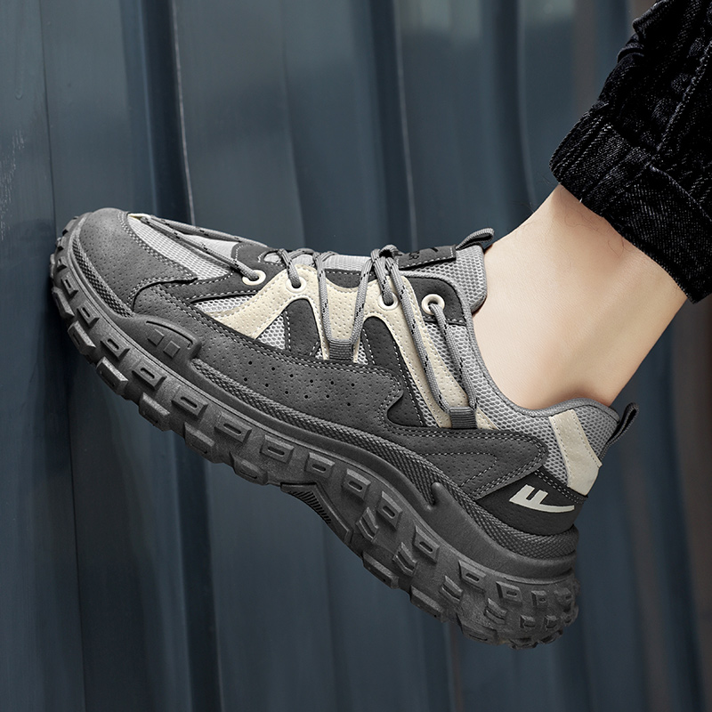 Warrior 'Guochao Thick Bottom Casual Grey Beige' 圖 12