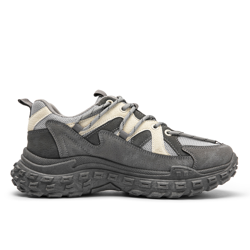 Warrior 'Guochao Thick Bottom Casual Grey Beige' 圖 2