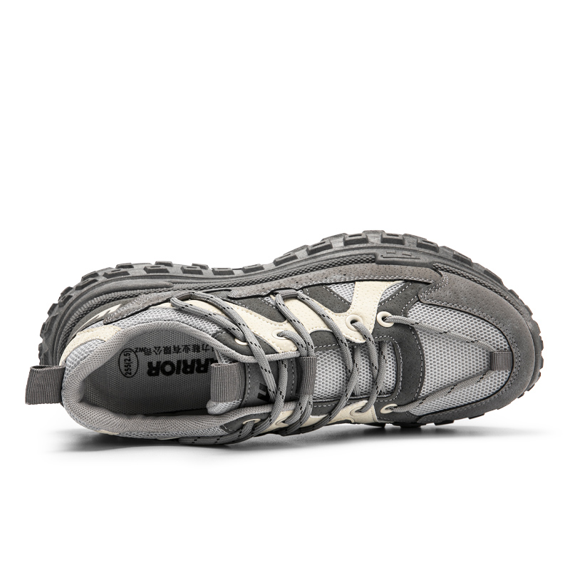 Warrior 'Guochao Thick Bottom Casual Grey Beige' 圖 4