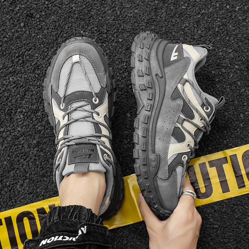 Warrior 'Guochao Thick Bottom Casual Grey Beige' 圖 10