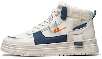 Warrior 'Retro National Style Embroidery Mixed Comfort High-Top Blue Beige' WXY(S)-1627N01 Warrior 'Retro National Style Embroidery Mixed Comfort High-Top Blue Beige' WXY(S)-1627N01