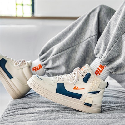 Warrior 'Retro National Style Embroidery Mixed Comfort High-Top Blue Beige' WXY(S)-1627N01 Sizing Warrior 'Retro National Style Embroidery Mixed Comfort High-Top Blue Beige' WXY(S)-1627N01