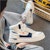 Warrior 'Gaya Retro Kebangsaan Sulaman Kasual Tinggi Biru Beige' WXY(S)-1627N01