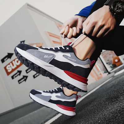 Warrior 'Jalan Gaya Sejuk Kelabu Hitam' WXP(WZ)-111902 33